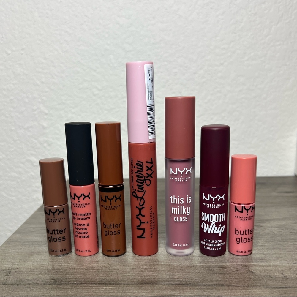 NYX Butter Gloss, Lingerie, Smooth Whip, This is Milky & Soft Matte Lip Bundle